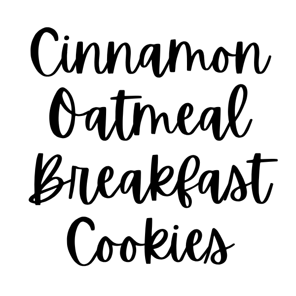 Cinnamon Oatmeal Breakfast Cookies