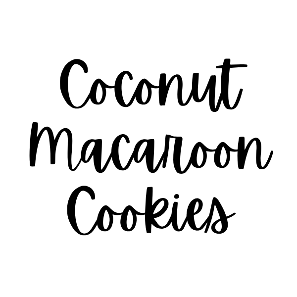 Coconut Macaroon Cookies (4 ct)